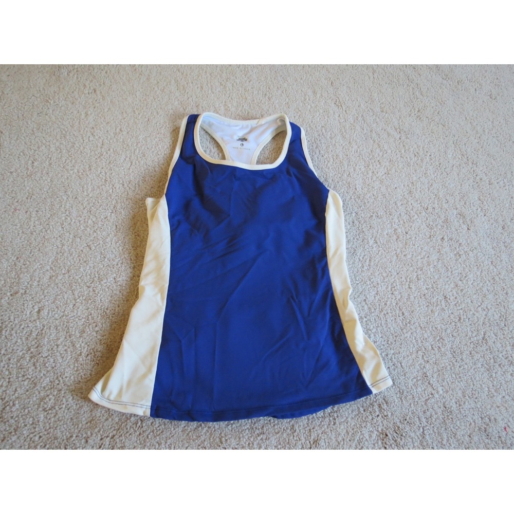 Womens Descente Cycling Jersey Blue Tank Top Large Made in Canada